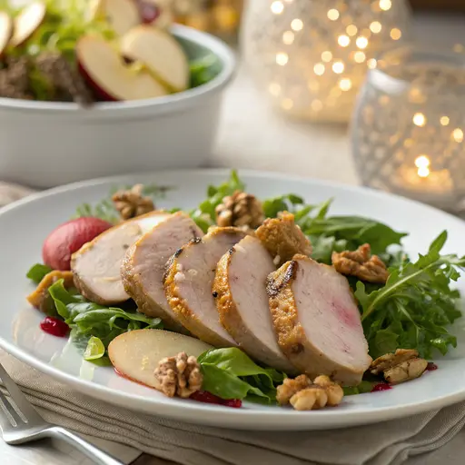 Winterlicher Schweinefleisch-Salat