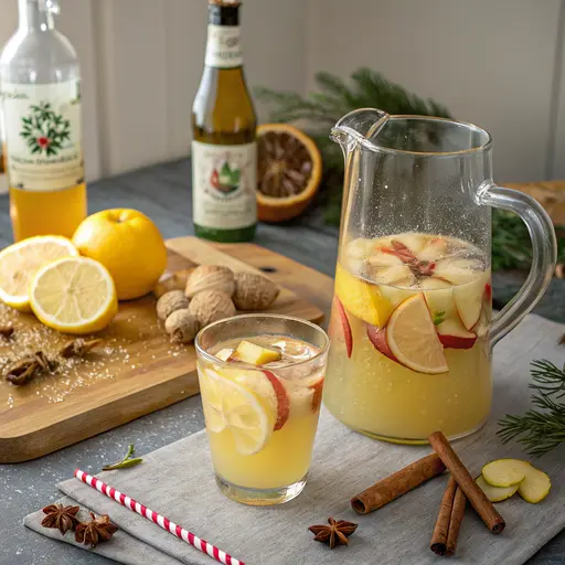 Weihnachtlicher Apfel-Zitronen Drink