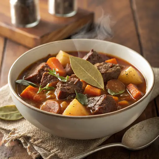 Herzhafter Rindereintopf mit Wurzelgemüse