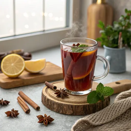 Weihnachtlicher Apfel-Punsch mit Heißer Hirsch