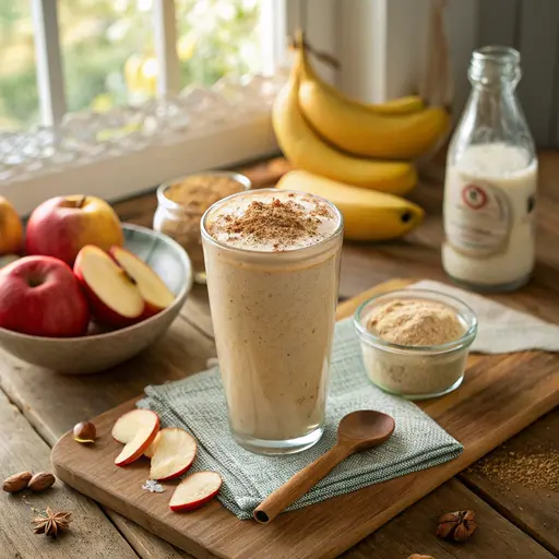 Weihnachtlicher Apfel-Zimt Protein-Smoothie