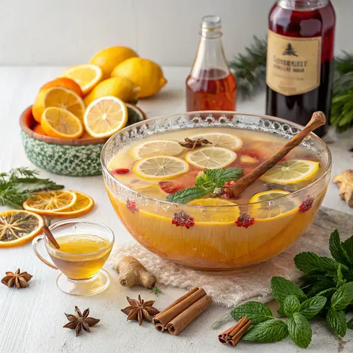 Winterlicher Zitronen-Orangen-Punsch