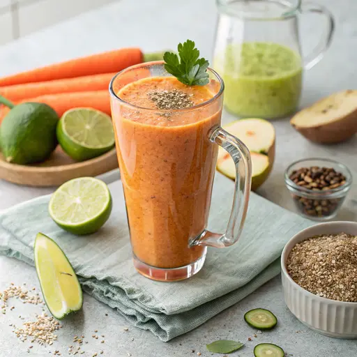 Erfrischender Gemüse-Smoothie mit Apfel-Bananenmar