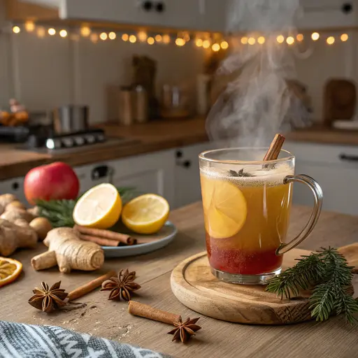 Weihnachtlicher Apfel-Zitronen Punsch
