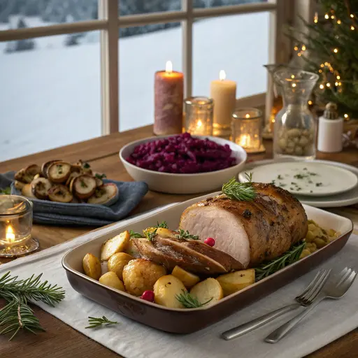 Winterliches Schweinebraten-Duo