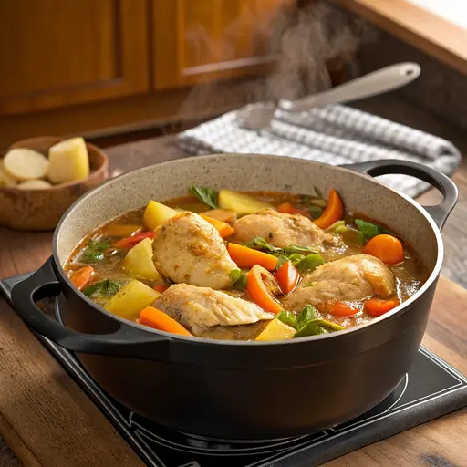 Schmorgemüse-Hähnchen-Eintopf