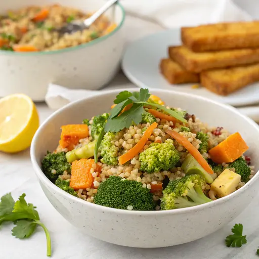 Quinoa-Möhren-Broccoli-Salat